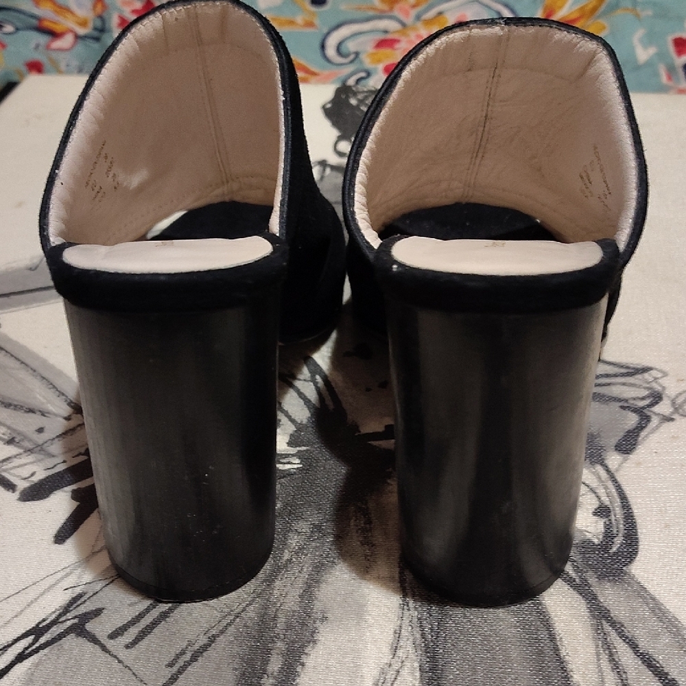 Black Suede Mules - Picture 3 of 9
